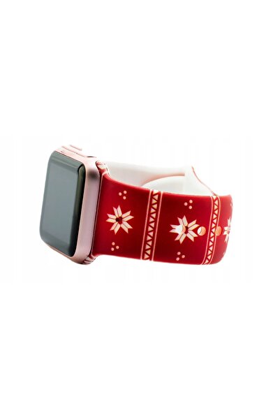 NO BRAND Curea LUNA A00300 pentru Apple Watch 3/4/5/6/7/8/SE (38/40/41mm) Roș...