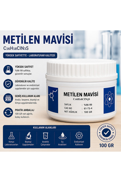 Balmumcu Kimya Metilen Mavisi (Methylene Blue) -100 g