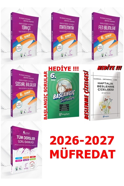 2026-2027 MÜFREDAT 6.SINIF KONU ANLATIM MPS + TÜM DERSLER SORU BANKASI SETİ KAREKÖK