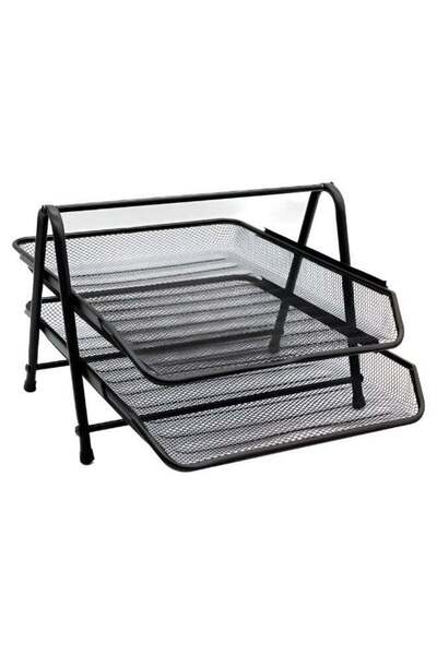 Duravel Metal Mesh 2-Tier Desktop Document Tray, Black, Letter Tray Organiser...