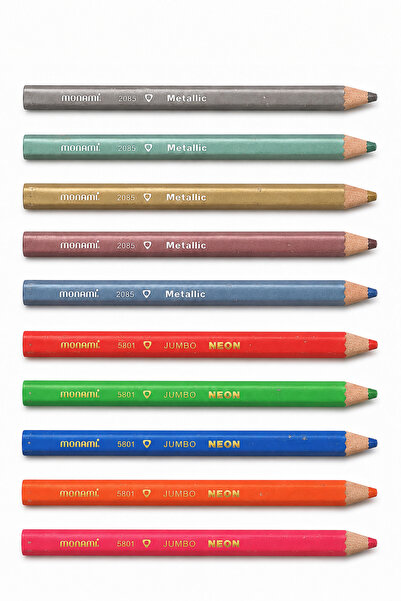 Monami 10 Pieces Jumbo Triangle Crayons Fun Colors