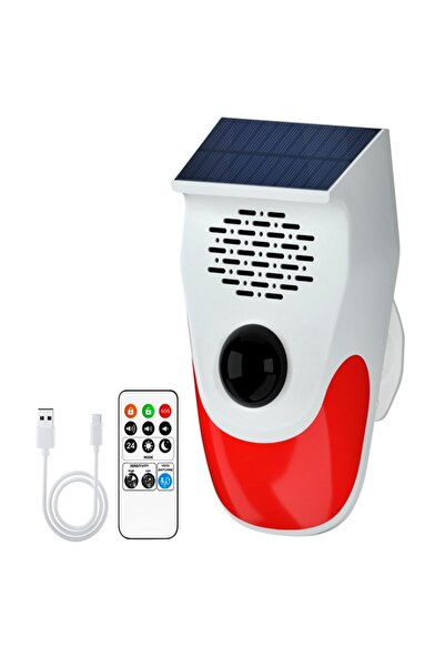 newnet Güneş Enerjili Solar Alarm 120dB Kablosuz Güvenlik Sireni | IP65 Su Ge...