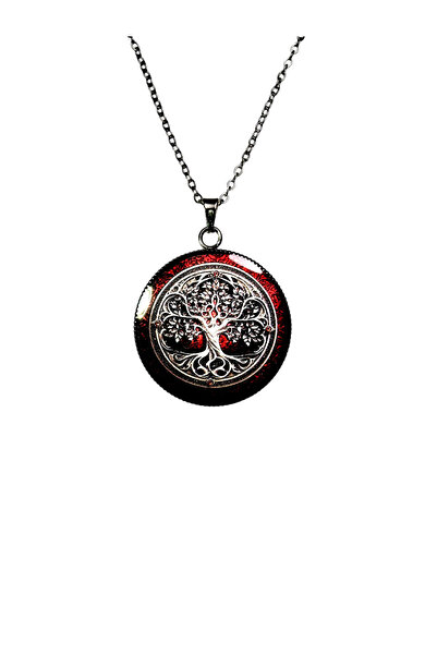 Oxolux, Lavinia Tree of Life necklace, in gift box, contrasting design, women...
