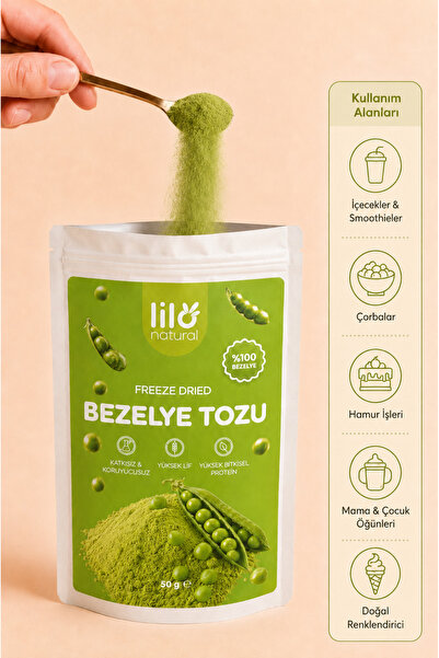 Freeze Dried Bezelye Tozu 50 g - %100 Bezelye - Dondurularak Kurutulmuş Sebze Tozu