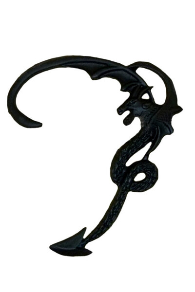 VeeShop Ear cuff earring, dragon pattern with curved wings on the entire ear,...