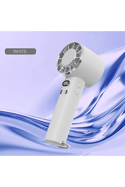 Choice JY01 White Fan High speed handheld fan, digital display, compact and p...