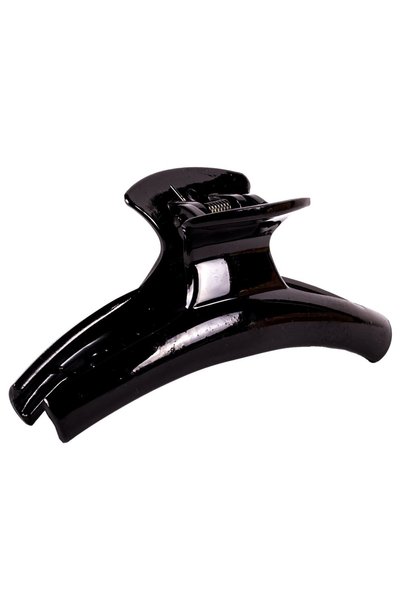 OEM Clamă de păr neagră lucioasă pentru femei - Lungime 9,5 cm