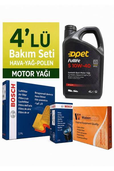 Bosch Renault Symbol 1.2 Benzin Filtre Bakım Seti-Opet 10w40 4LT (2009-2013) ...
