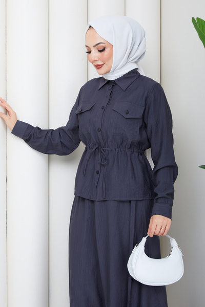 Pamuk Butik Kadın Etekli İkili Çilek Takım