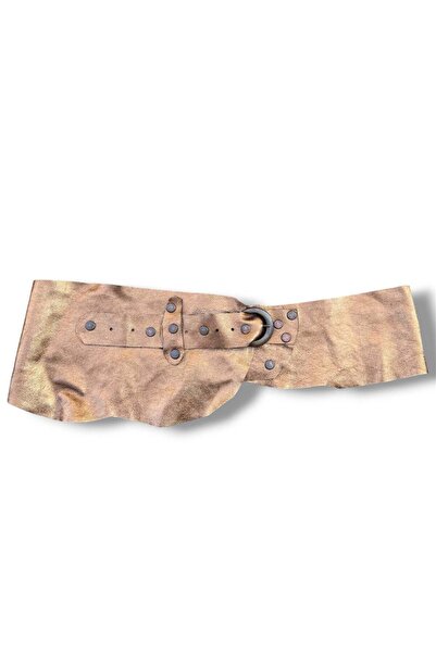 Yılday Gür Butik Merritt Holographic Design Leather Belt - Handmade Custom Ac...