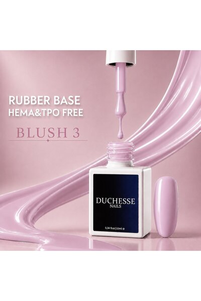 Duchesse Nails Rubber Base HEMA & TPO FREE, Shade BLUSH 3, 10 ml