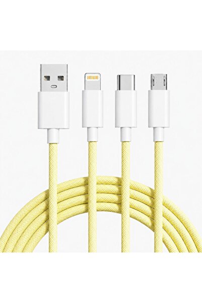Flippy Cablu de încărcare rapidă 3 în 1, Flippy, 66W, 6A, Conectori Lightning...