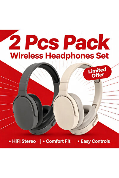 Generic 2PCS Foldable Over-Ear Bluetooth Headphones HiFi Bass Noise Isolation...