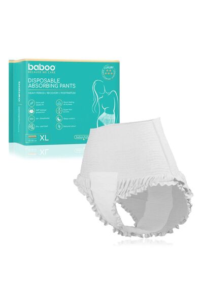 Baboo Disposable Postpartum Absorbing Pants- Disposable Pantie For Women Mate...
