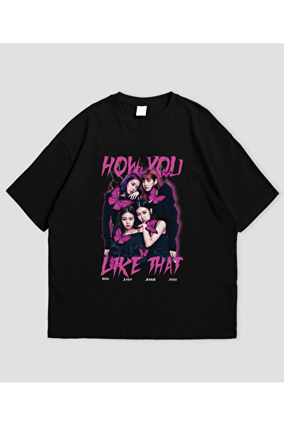 Grafftee Clothing Μπλουζάκι με στάμπα Blackpink, Unisex, Oversize