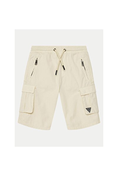 Guess Pantaloni scurți din material textil pentru băieți L2RD01D3XN0 Crem