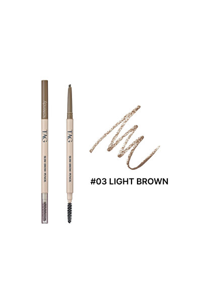TAG Cosmetics Slim Brow Pencil - 2mm Ultra İnce Uçlu ve Üçgen Formlu Kaş Kale...