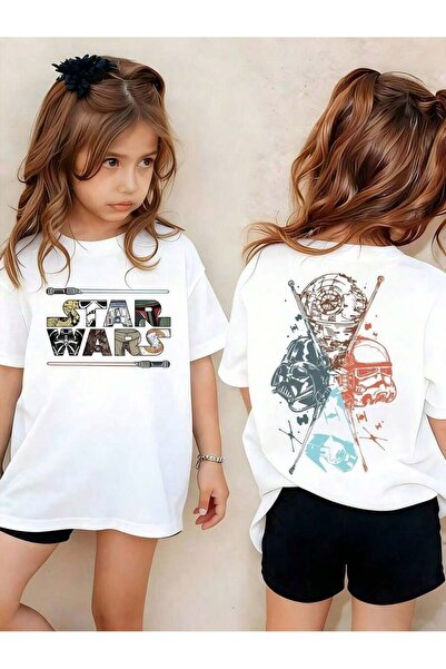 SVART WEAR تي شيرت بأكمام قصيرة للأطفال والمراهقين مطبوع عليه حرب النجوم مصنو...