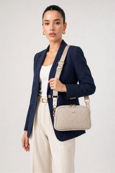 Just Polo Women's Hand and Shoulder Bag with Multiple Compartments, Zipper, L...