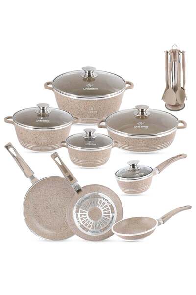 Lifesmile Life Smile 20Pcs Granite Cookware Set – Non stick Cookwares, Oven-S...