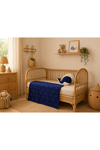 Blue Burgeon %100 Bambu Müslin Bebek Battaniyesi 120x120 cm Yenidoğan Çok Amaçlı