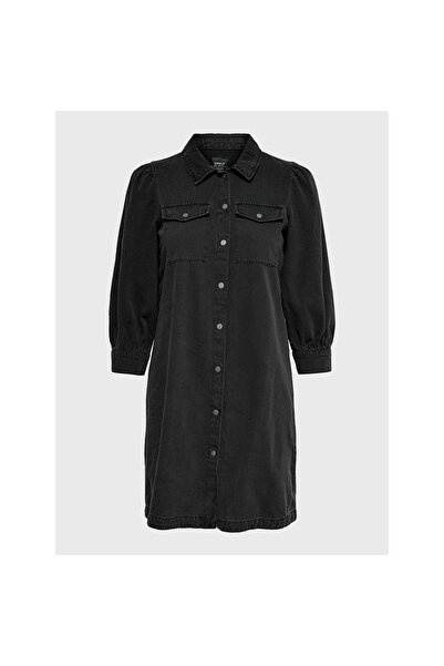 ONLY Rochie din denim pentru femei 15227104 Negru