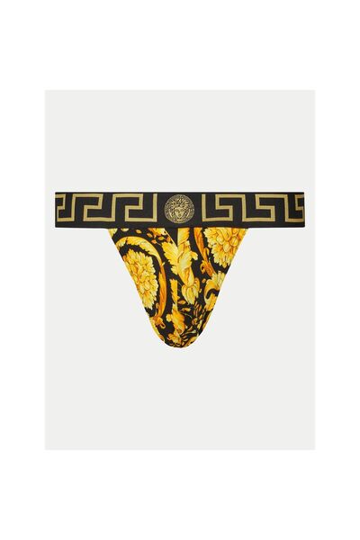 Versace Ανδρικά Σλιπ Τζοκ Στραπ 1001382 1A11188 Μαύρο
