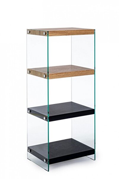 Bizzotto Shelf, MDF and glass, Line, 40x30x100.5 cm