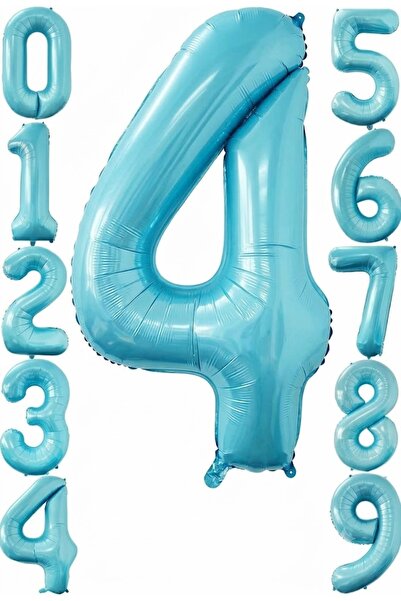 baloss fer 4 Blue Number Foil Balloons 76 cm Helium Compatible Birthday Party...