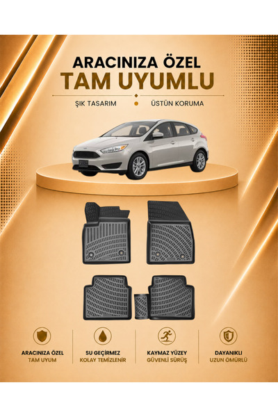 Ford Focus 2018 Sonrası Havuzlu Paspas | Hatchback