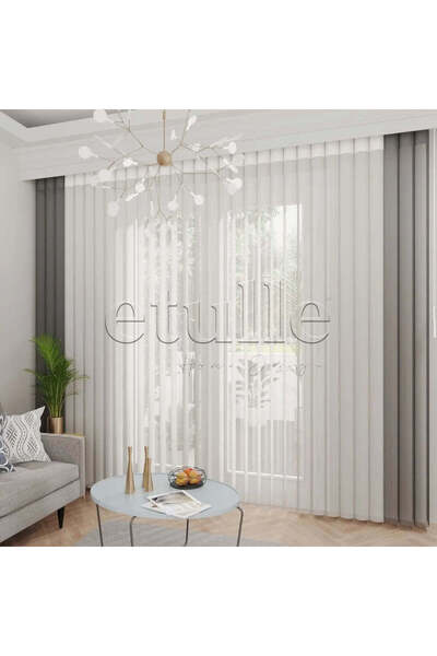 Etulle Rovita - Düz Dikey Tül Perde