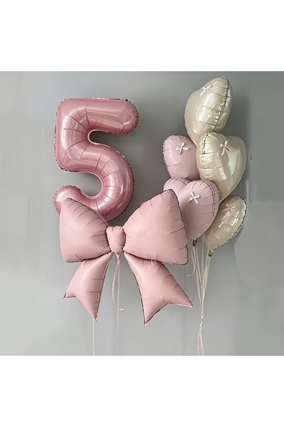 ÇITIPITISTORE Pembe fiyonk Pembe rakamlı yaş kutlama parti balonları