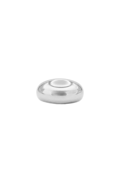 Charmist Steel Curved Adjustable Ring Silver