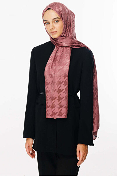 wesscollection شال نسائي منسوج من الجاكار اللامع بنقشة مخالب الغراب 75x185 سم