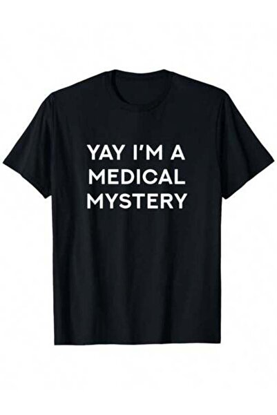 4Car Humorous T-Shirt Hooray, I'M A Medical Enigma Black Tee White Text Comfo...
