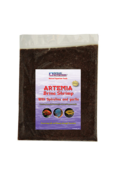 Ocean Nutrition Artemia Brine Shrimp With Spirulina and Garlic Frozen Fish Fo...