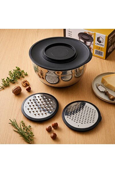 Sara Mutfak Eşyaları Mixing and Storage Container with Steel Grater