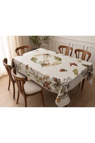 Yeshome Collection غطاء طاولة طعام وغرفة معيشة منسوج بنمط زهور يتسع لـ 8-10 أ...