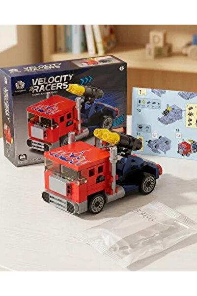 LRS STORE 84 Parça Ctiy Uyumlu Yapı Blok Çekici Tır Seti Çek Bırak Arabalı İn...