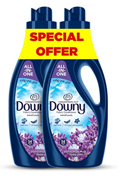 downy منعم أقمشة برائحة اللافندر والمسك، حماية للألوان ونضارة، 2 لتر