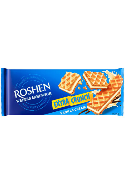 Roshen WAFERS SANDWICH ΤΡΑΓΑΝΗ ΓΚΟΦΡΕΤΑ 142gr. - (ΒΑΝΙΛΙΑ)