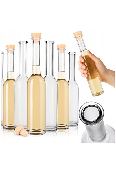 LimArt Set 5 Sticla decorative „Aura” 100 ml, cu dopuri incluse, design minim...