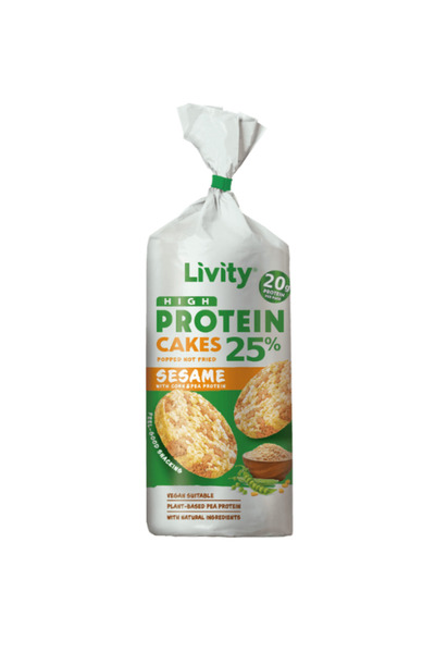 Livity Yüksek Proteinli Susamlı Mısır Patlağı - Glutensiz Vegan Bezelye Prote...
