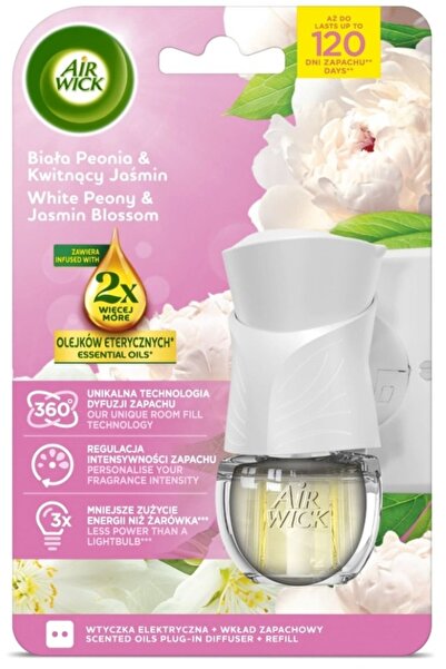 Reckitt Odorizant de camera electric Air Wick Bujor Alb si Flori de Iasomie, ...