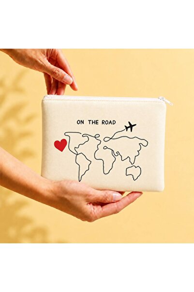 Pranvera Seyhat Bag Cloth Printed Makeup Bag