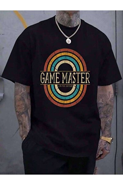 45 BPM 100% Cotton Game Master Vintage Retro Women's Men's Black Vacation Cre...
