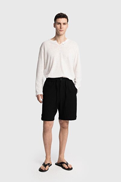 GIESTO Linen Shorts with Waist Cord