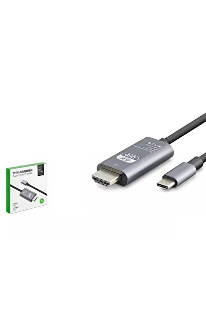 HADRON Hdx7853 Type-C to HDMI Pvc 4K Ultra Hd Cable Gray