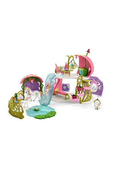 SCHLEICH 42445 Λαμπερό σπίτι λουλουδιών με λίμνη μονόκερων και στάβλο