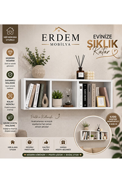 ERDEM MOBİLYA VE DEKORASYON Yatay raf/dekoratif kitaplık